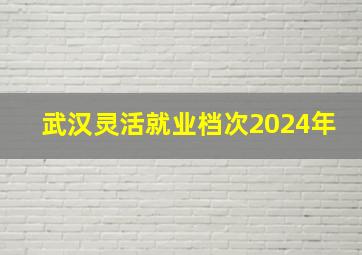 武汉灵活就业档次2024年