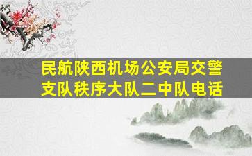 民航陕西机场公安局交警支队秩序大队二中队电话