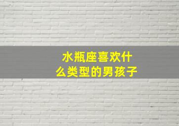 水瓶座喜欢什么类型的男孩子