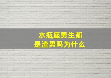 水瓶座男生都是渣男吗为什么