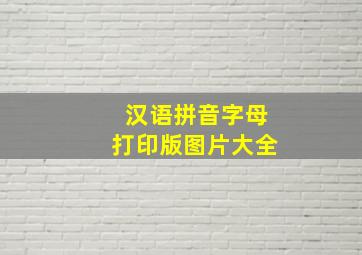 汉语拼音字母打印版图片大全