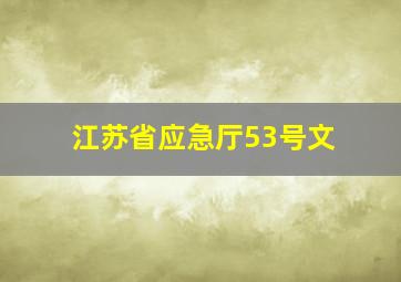 江苏省应急厅53号文