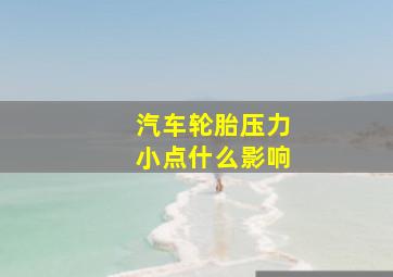 汽车轮胎压力小点什么影响