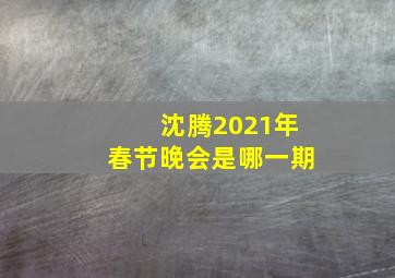 沈腾2021年春节晚会是哪一期