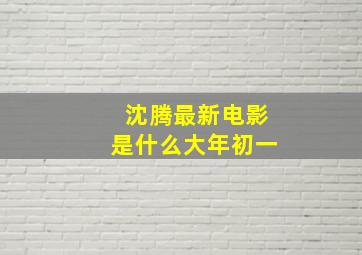 沈腾最新电影是什么大年初一