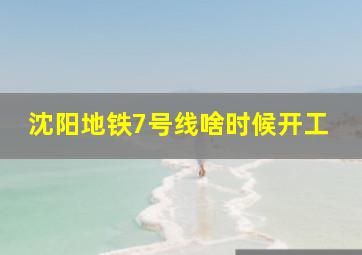 沈阳地铁7号线啥时候开工