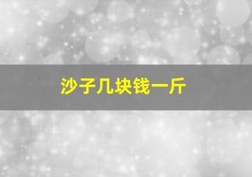 沙子几块钱一斤