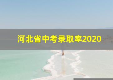 河北省中考录取率2020