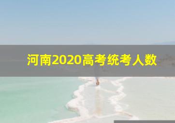 河南2020高考统考人数