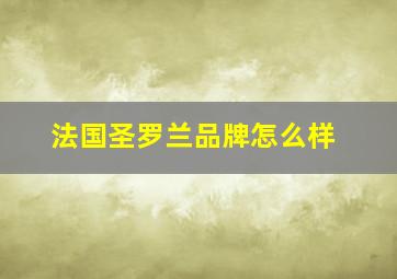 法国圣罗兰品牌怎么样