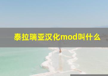 泰拉瑞亚汉化mod叫什么