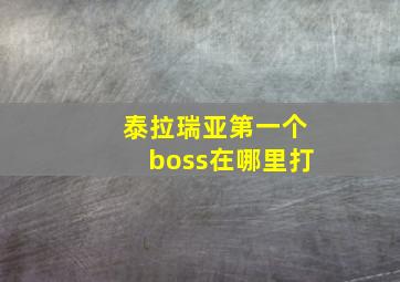 泰拉瑞亚第一个boss在哪里打