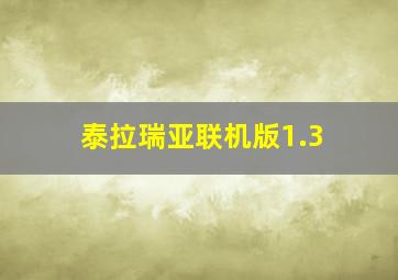 泰拉瑞亚联机版1.3