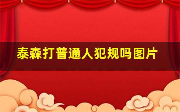 泰森打普通人犯规吗图片