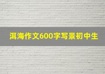 洱海作文600字写景初中生