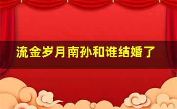 流金岁月南孙和谁结婚了