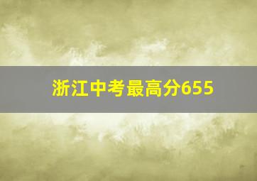 浙江中考最高分655