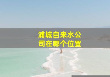 浦城自来水公司在哪个位置