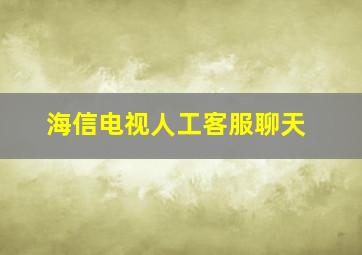 海信电视人工客服聊天