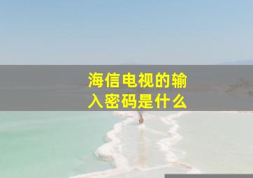 海信电视的输入密码是什么