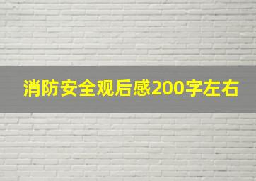 消防安全观后感200字左右