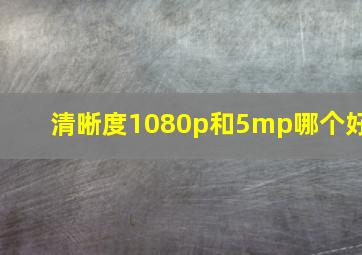 清晰度1080p和5mp哪个好