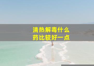 清热解毒什么药比较好一点