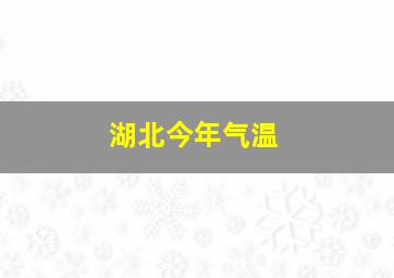 湖北今年气温