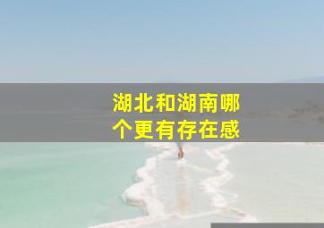 湖北和湖南哪个更有存在感