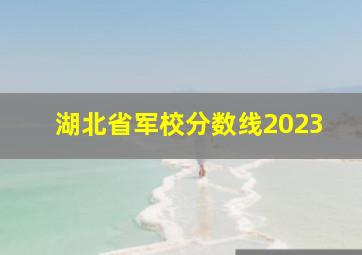 湖北省军校分数线2023