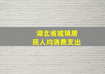 湖北省城镇居民人均消费支出