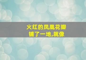 火红的凤凰花瓣铺了一地,就像