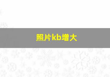 照片kb增大