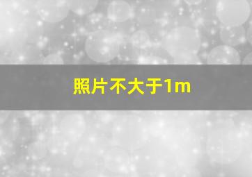 照片不大于1m