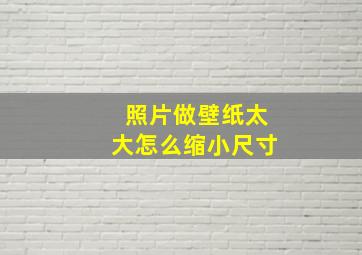 照片做壁纸太大怎么缩小尺寸