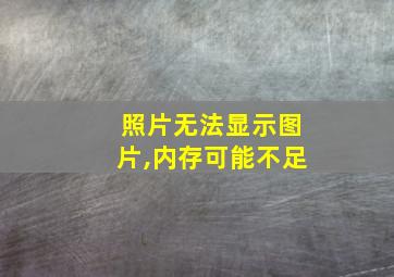 照片无法显示图片,内存可能不足