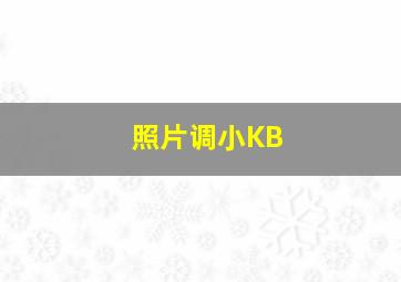 照片调小KB