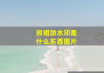 照相加水印是什么东西图片