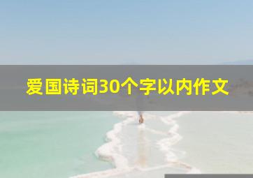 爱国诗词30个字以内作文