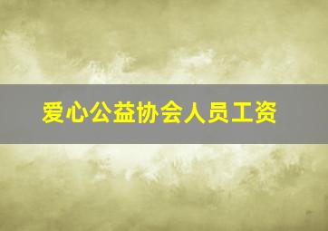 爱心公益协会人员工资