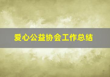 爱心公益协会工作总结