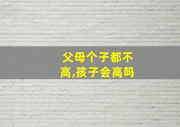 父母个子都不高,孩子会高吗