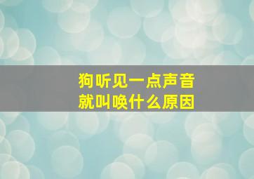 狗听见一点声音就叫唤什么原因