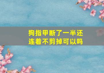 狗指甲断了一半还连着不剪掉可以吗