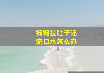 狗狗拉肚子还流口水怎么办