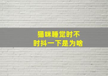 猫咪睡觉时不时抖一下是为啥