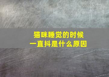 猫咪睡觉的时候一直抖是什么原因