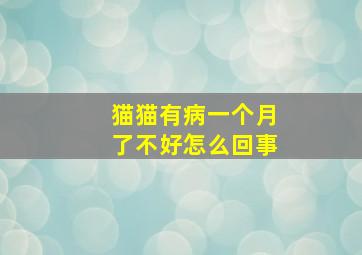 猫猫有病一个月了不好怎么回事