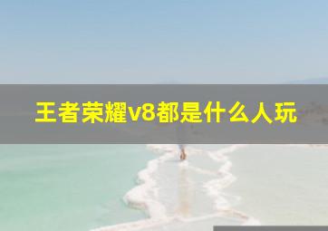 王者荣耀v8都是什么人玩