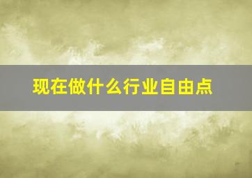 现在做什么行业自由点